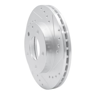 Ford Probe Brake Rotor (1) - Front Right - R1 Concepts - Drilled & Slotted - Silver - `93-`03